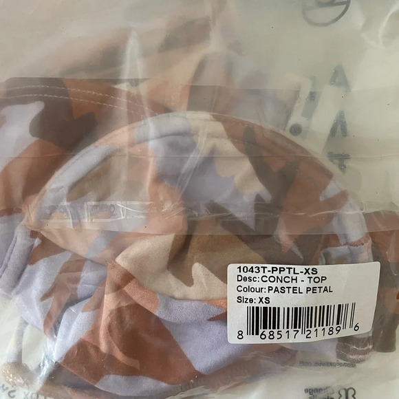 Stone Fox Swim Free People Bikini Top XS Conch in Pastel Petal Underwire Bra - Picture 11 of 11